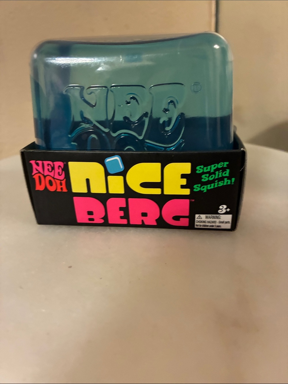 NeeDoh Nice Berg Super Solid Squish Blue Toy